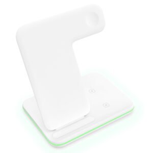 Multifunctional 15W 3-in-1 Magnetic Wireless Charger for iPhone / iWatch / Earphone, Fast Charging Base Bracket - White