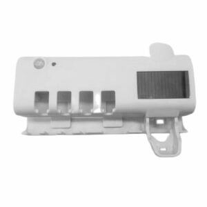 Multifunctional Smart UV Toothbrush Sterilizer Holder, Wall Mounted Toothpaste Dispenser - White