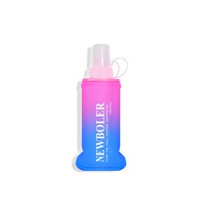 NEWBOLER BOT003 Foldable Soft Water Bottle Collapsible Portable Sports Bottle BPA-free - 150ml, Pink Gradient Blue