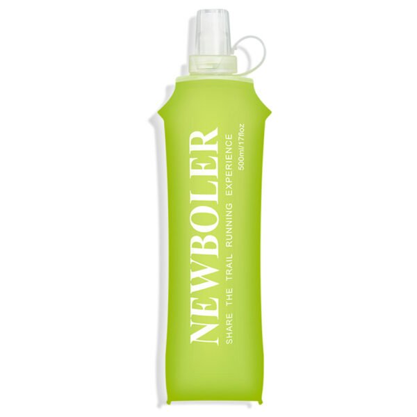 NEWBOLER BOT200 Foldable Soft Water Bottle Collapsible Portable Sports Bottle BPA-free - 500ml, Lemon Yellow