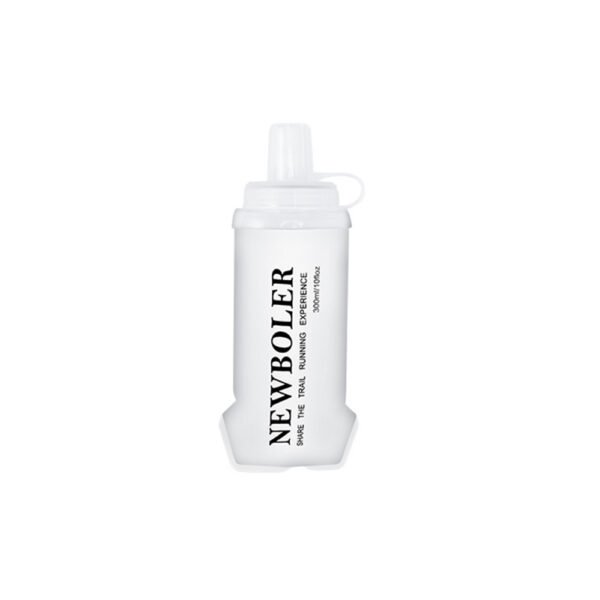 NEWBOLER BOT225 Foldable Soft Water Bottle Collapsible Portable Sports Bottle BPA-free - 300ml, White