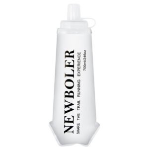 NEWBOLER BOT225 Foldable Soft Water Bottle Collapsible Portable Sports Bottle BPA-free - 700ml, White