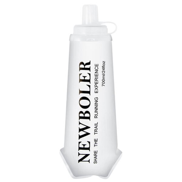 NEWBOLER BOT225 Foldable Soft Water Bottle Collapsible Portable Sports Bottle BPA-free - 700ml, White