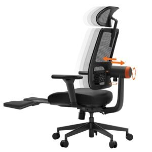 NEWTRAL MagicH-BP Ergonomic Chair with Footrest Black