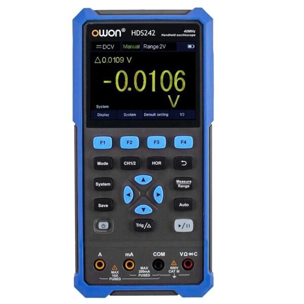 OWON HDS242 2 in 1 Digital Oscilloscope Multimeter, 40MHz Bandwidth, 250MSa/s Sampling Rate, 20000 Counts - AU Plug