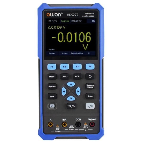 OWON HDS272 2 in 1 Digital Oscilloscope Multimeter, 70MHz Bandwidth, 250MSa/s Sampling Rate, 20000 Counts - US Plug