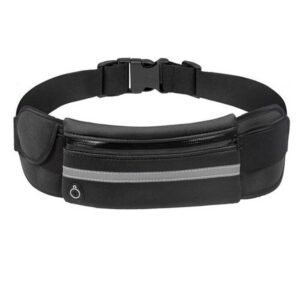 Outdoor Sports Waterproof Fanny Pack Running Belt Bag Waist Bag - Black