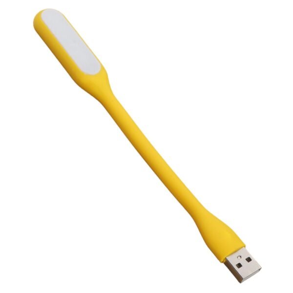 Portable USB LED Reading Light with Flexible Arm, Mini Night Lamp for Laptop, Desktop - Yellow