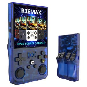 R36 Max Handheld Game Console 64GB Blue