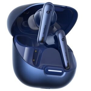 Anker Soundcore Liberty 4 NC Earbuds TWS Headphones, Adaptive ANC 2.0, Bluetooth 5.3, IPX4 Waterproof, Fast Charging - Blue