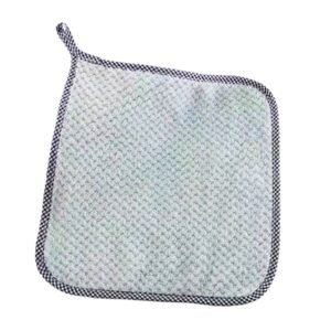 Square Dish Cloth Dish Towel with Lanyard Kitchen Cleaning Cloth 25 x 25, Green