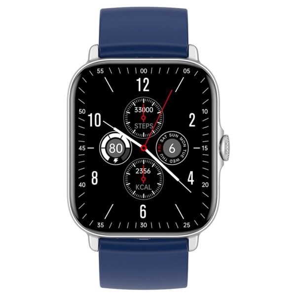 T12 Smartwatch 1.81'' Large Screen Sports Heart Rate Blood Oxygen Sleep Monitoring Bluetooth Calling - Blue