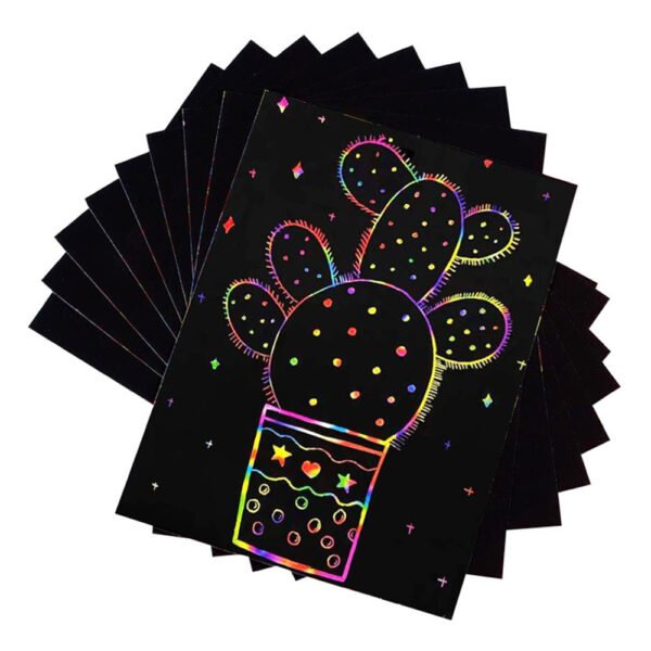 Two Trees Rainbow Magic Scratch Paper for Laser Engraving, 25cm*18cm - 40pcs
