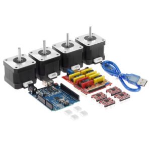 TWO TREES 4-Lead Nema17 Stepper Motor + CNC Shield + A4988 Driver Expansion Board UNO R3