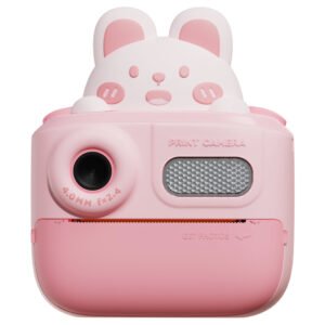 WOWKIDS K64 Kids Instant Print Camera, 48MP Front & Rear Dual Cameras - Pink Rabbit