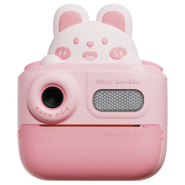 WOWKIDS K64 Kids Instant Print Camera, 48MP Front & Rear Dual Cameras - Pink Rabbit