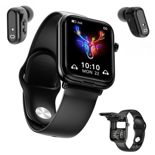 X8S 2 in 1 Smartwatch with TWS Earbuds Health Monitor Sport Watch Fitness Tracker Bluetooth Earphone