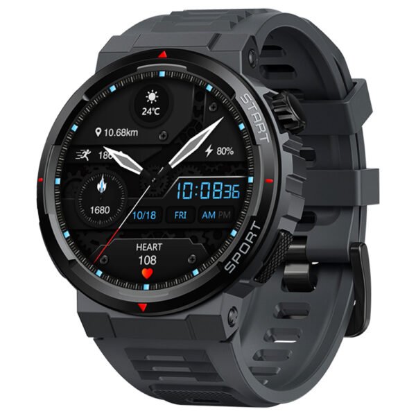 Zeblaze Ares 3 Plus Smartwatch, 1.43'' HD AMOLED Screen, 100+ Workout Modes, Heart Rate Blood Oxygen Sleep Monitoring - Black
