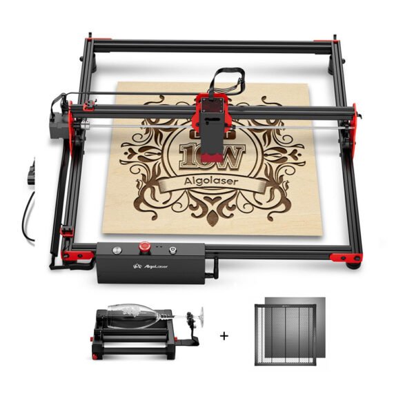 AlgoLaser DIY KIT 10W Laser Engraver + Laser Bed + Rotary Roller