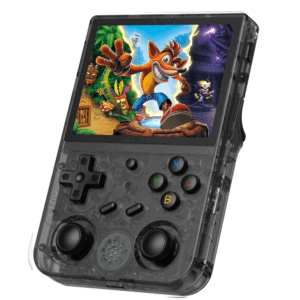 ANBERNIC RG353V Game Console, 32GB Android 16GB Linux, HDMI Output, Moonlight Streaming - Black Transparent