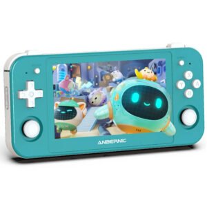 ANBERNIC RG505 Android 12 Game Console, 4GB LPDDR4X, 256GB+128GB TF Card, 4242 games, Moonlight Streaming - Turquoise