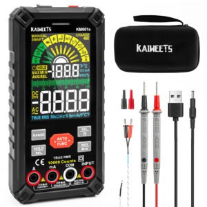 KAIWEETS KM601S Pro Digital Multimeter - 10,000 Counts True-RMS, Rechargeable Battery, Flashlight