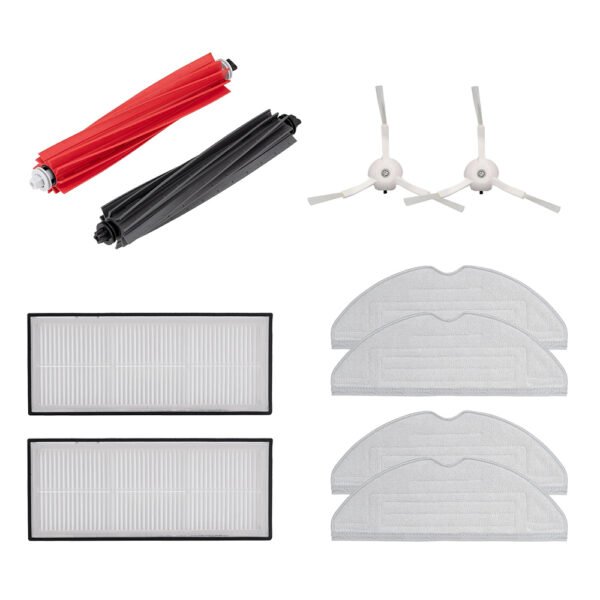 Original Roborock S8 Accessories Set White(1 x Main Brush + 2 x Side Brush + 2 x Filter + 4 x Mop Cloth )