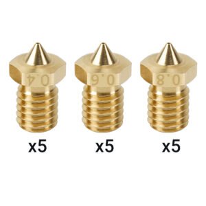 15pcs TWO TREES E3D V6 CHT Nozzle (0.4mm 5pcs, 0.6mm 5pcs, 0.8mm 5pcs)