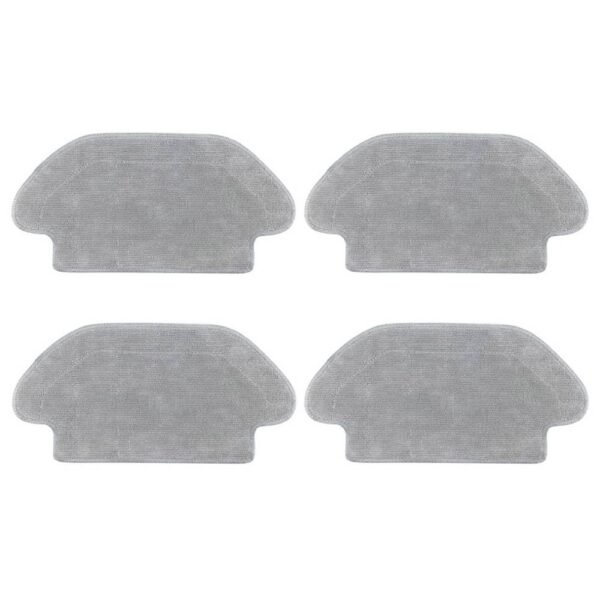 4pcs Wet Mopping Cloths for Xiaomi VIOMI V2 / V2 Pro  /V3 / MI Home Robot Vacuum Cleaner - Gray