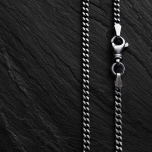 CURB silver chain - weave