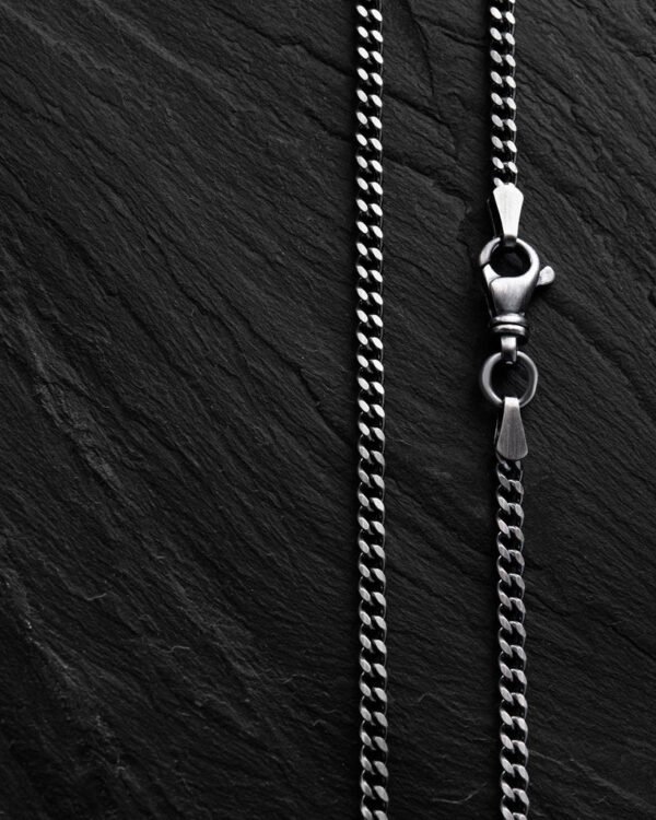 CURB silver chain - weave