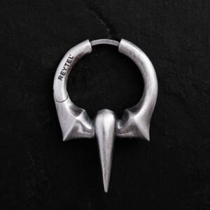 Silver single earring WANDERER
