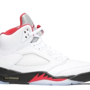 Air Jordan 5 Retro Fire Red Silver Tongue