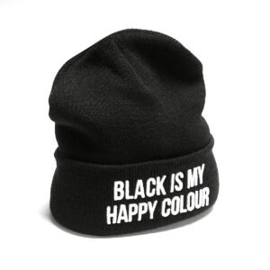 Beanie HOLY BLVK - Black happy colour - HB0055b - Metal-shop.eu