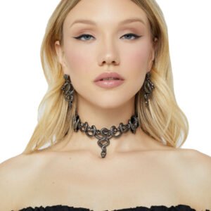 Collar KILLSTAR - Deadly Coil - Gunmetal - KSRA012980 - Metal-shop.eu
