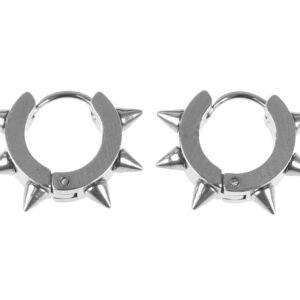 Silver Spikes earrings - PSY1114 - Metal-shop.eu