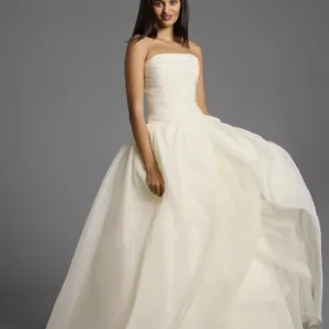 White by Vera Wang Textured Organza Wedding Dress