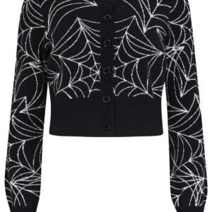 Women's sweater (top) KILLSTAR - Dark Angel Dottie - Cardigan - Black/White - KSRA013599 - Metal-shop.eu