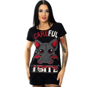 women's t-shirt CUPCAKE CULT - I BITE - BLACK - T-IBTE-B - Metal-shop.eu