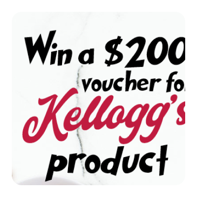 Get $1.02 Cashback Shopping With Win $200 Kelloggs Voucher – SOI (AU)