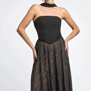 Goddiva Glitter Chiffon Scarf