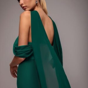 Goddiva Chiffon Scarf - Emerald Green