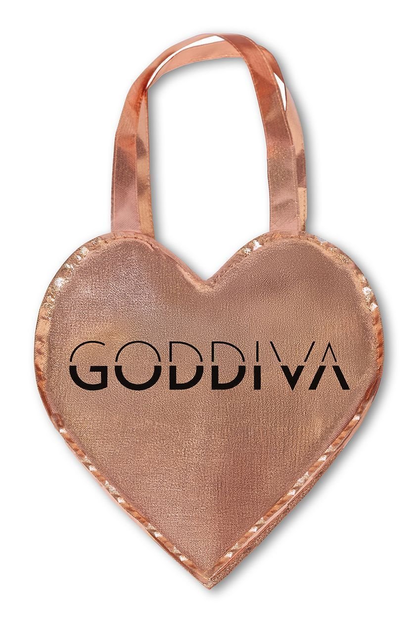 Goddiva Heart Shaped Foil Shopper Bag – Rose Gold