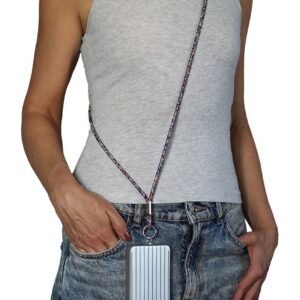 Goddiva Accessories Embellished Phone Strap - Blue Mix