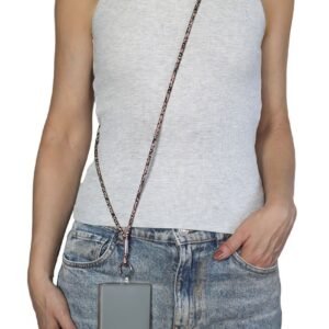 Goddiva Accessories Embellished Phone Strap - Black & Gold