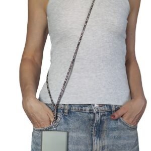 Goddiva Accessories Embellished Phone Strap - Black & White
