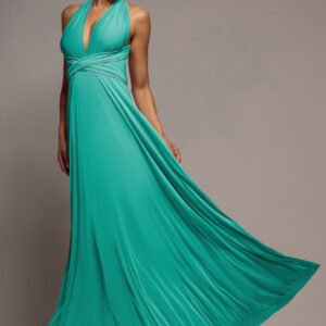 Goddiva Multiway Tie-Up Maxi Dress - Jade