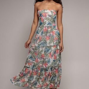 City Goddess Bandeau Printed Maxi - Jungle Print