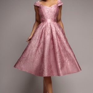 Goddiva Crushed Satin Sleeveless A Line Midi Dress - Blush Pink