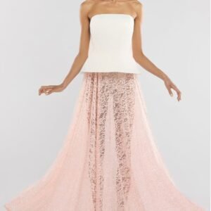 Goddiva Floral Lace A-Line Maxi Skirt